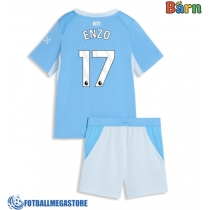 Fotballdrakt Barn Manchester City Enzo Fernandez #17 Hjemmedraktsett 2026-27 Kortermet (+ Korte bukser)